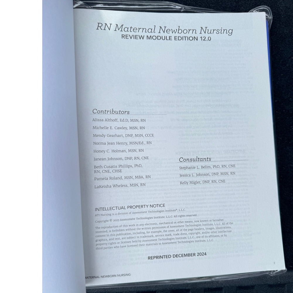 ATI RN Maternal Newborn Nursing Review Module Edition 12.0 Content Mastery - Picture 3 of 4